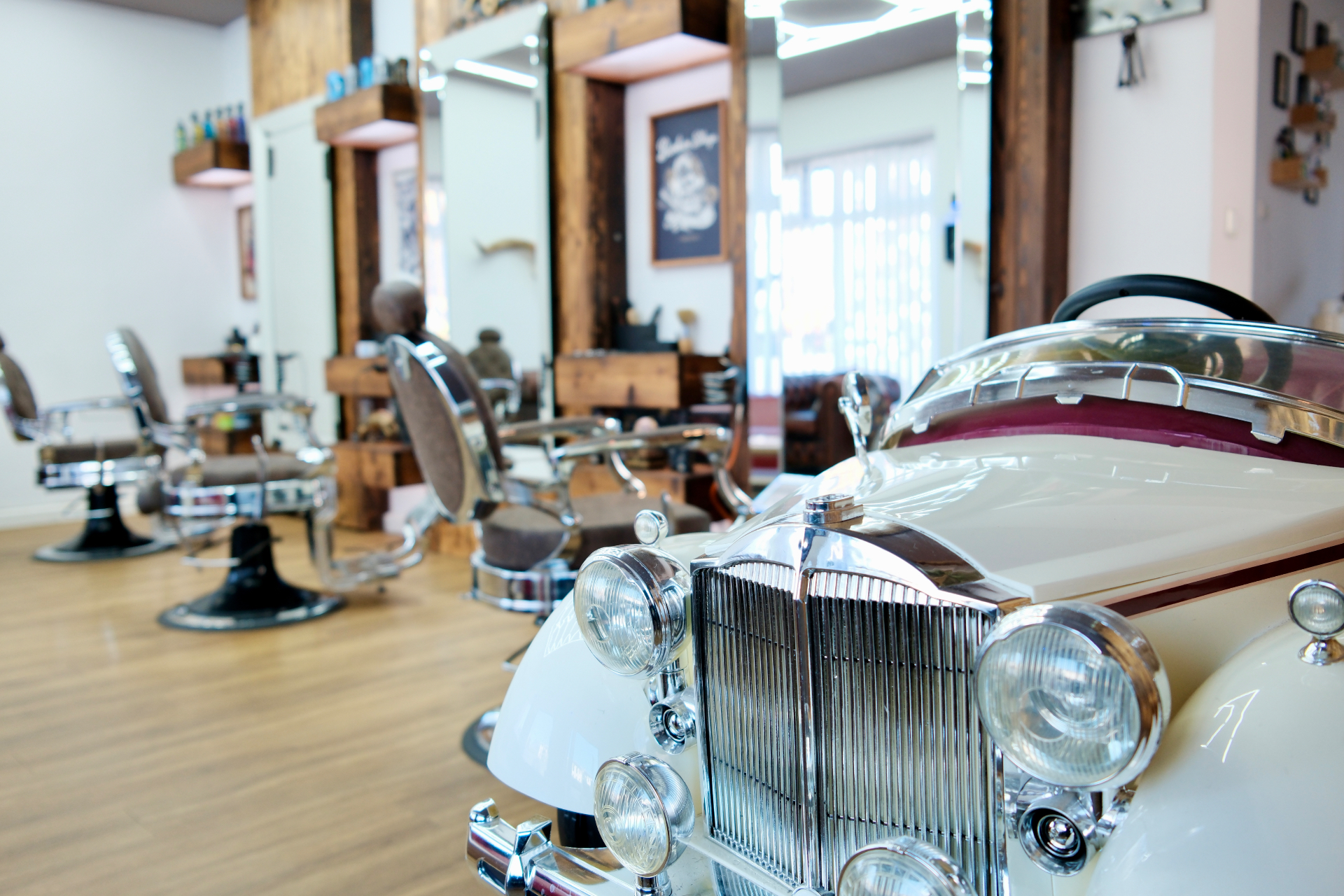 Lentia Barbershop Innenansicht in Linz